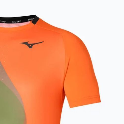 Maglietta da tennis da uomo Mizuno Release Shadow Tee arancione vibrante