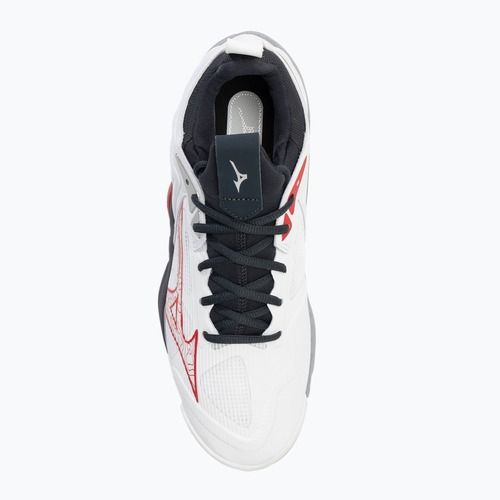 Scarpe da pallavolo da uomo Mizuno Wave Momentum 3 bianco/salsa/nero