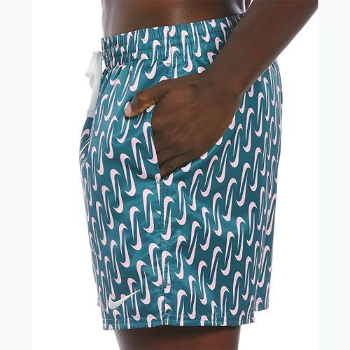 Pantaloncini da bagno da uomo Nike Swoosh Link 5" Volley dusty cactus
