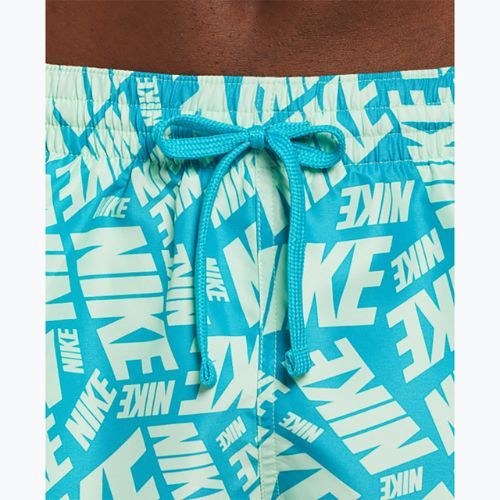 Pantaloncini da bagno Nike Tossed 5" Volley da uomo verde vapore