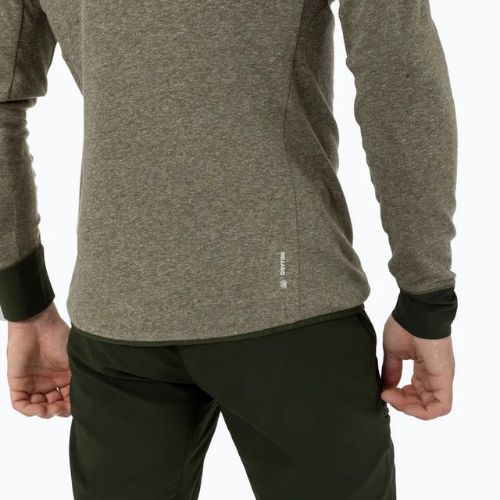 Felpa trekking da uomo Salewa Puez 2 Dry Hood FZ oliva scura melange