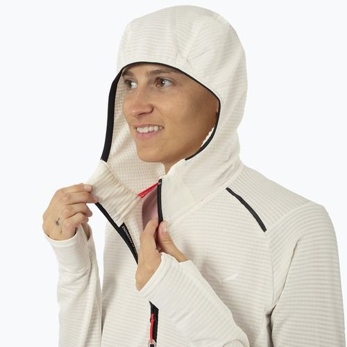 Felpa trekking donna Salewa Pedroc PL con cappuccio bianco