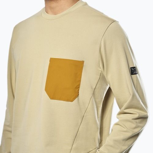 Felpa da uomo Salewa Fanes Dry Pullover quicksand