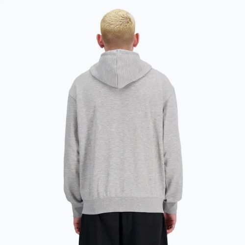 Felpa uomo New Balance Stacked Logo French athletic grey
