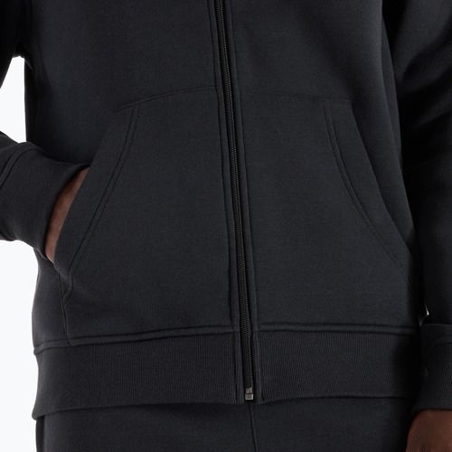 Felpa New Balance Core Brushed Full Zip uomo nero