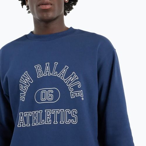 Felpa New Balance Graphic Crew uomo navy