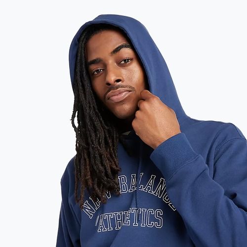 Felpa con cappuccio New Balance Graphic Uomo navy