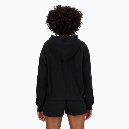 Felpa New Balance French Terry Full Zip donna nero