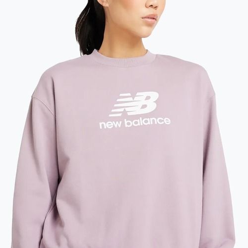 Felpa New Balance French Terry Stacked icewine da donna