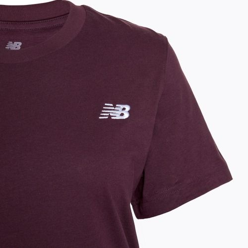 Maglia New Balance Essentials da donna marrone prugna