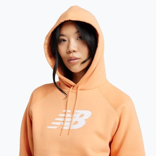 Felpa con cappuccio in pile New Balance donna, marrone