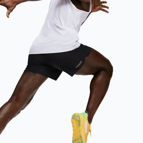 Pantaloncini da corsa da uomo HOKA Glide With Brief 5" nero