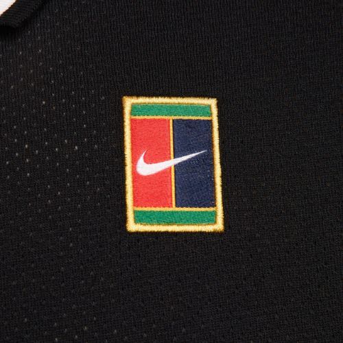 Polo da tennis da uomo Nike Court Heritage nero/bianco
