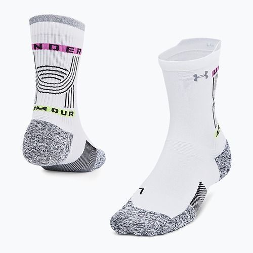 Calzini Under Armour ArmourDry Run Cushion Mid-Crew bianco/nero