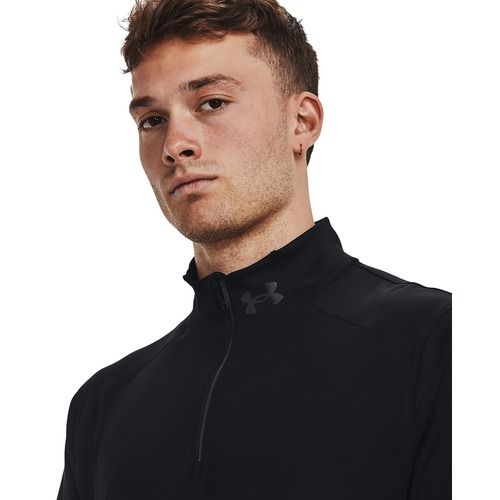 Under Armour Launch Pro 1/4 Zip nero/nero/riflettente da uomo a manica lunga