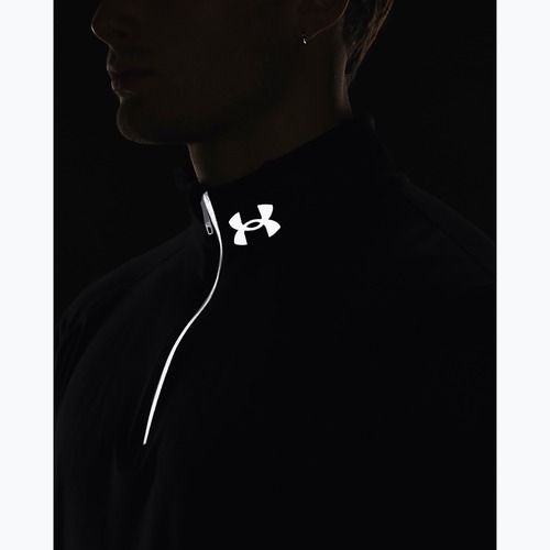 Under Armour Launch Pro 1/4 Zip nero/nero/riflettente da uomo a manica lunga