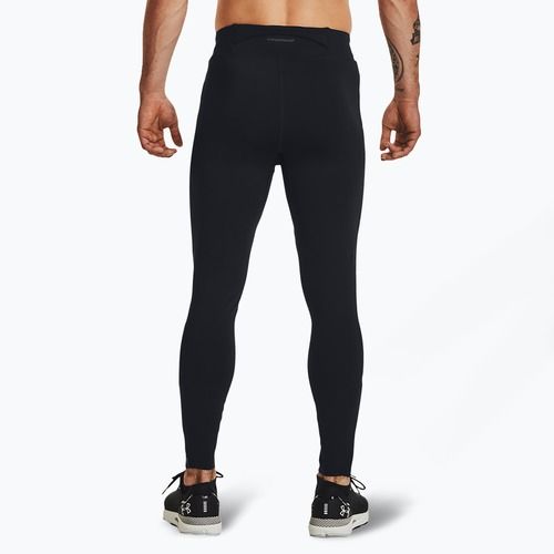 Leggings da corsa Under Armour Qualifier Elite da uomo nero/acciaio/riflettente