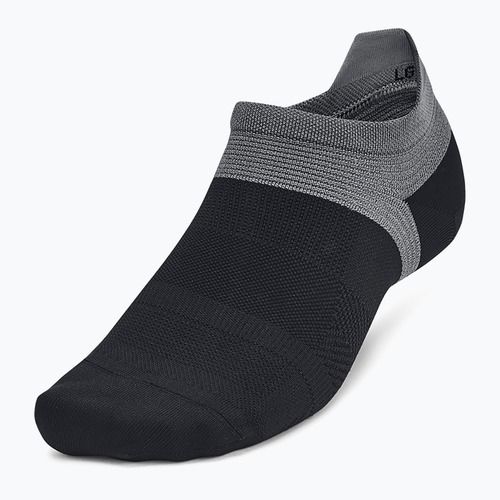 Calzini da corsa Under Armour Dry Run Lite No Show da uomo 3 paia nero/nero/riflettente