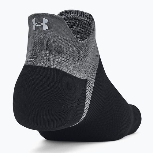 Calzini da corsa Under Armour Dry Run Lite No Show da uomo 3 paia nero/nero/riflettente