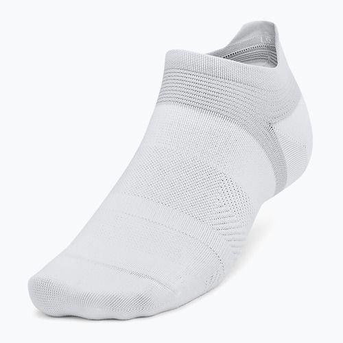 Calzini da corsa Under Armour Dry Run Lite No Show da uomo 3 paia bianco/bianco/riflettente