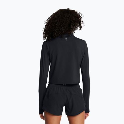 Under Armour Launch Elite Half Zip nero/riflettente da donna a maniche lunghe da running