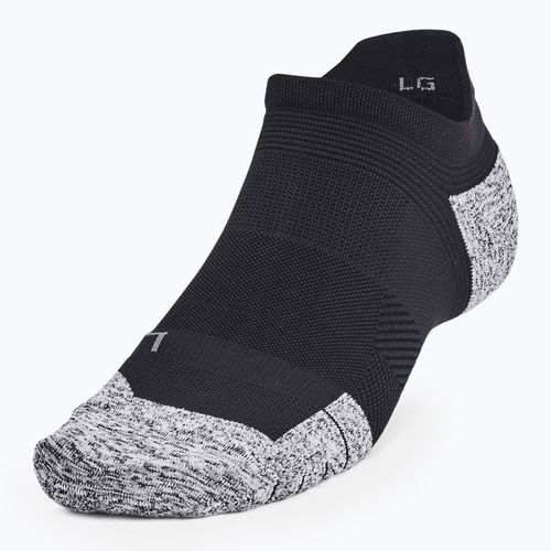 Under Armour Dry Run Cushion No Show calzini da corsa 3 paia nero/grigio campo/riflettente