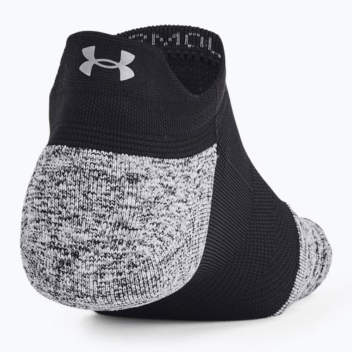 Under Armour Dry Run Cushion No Show calzini da corsa 3 paia nero/grigio campo/riflettente
