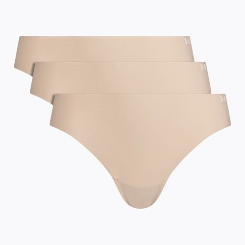 Slip da donna Under Armour Pure Stretch Ns 3 pezzi beige/beige/beige