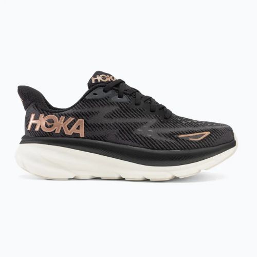 Scarpe da corsa da donna HOKA Clifton 9 nero/oro rosa