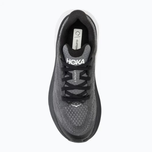 HOKA Clifton 9 scarpe da corsa per bambini in bianco/nero