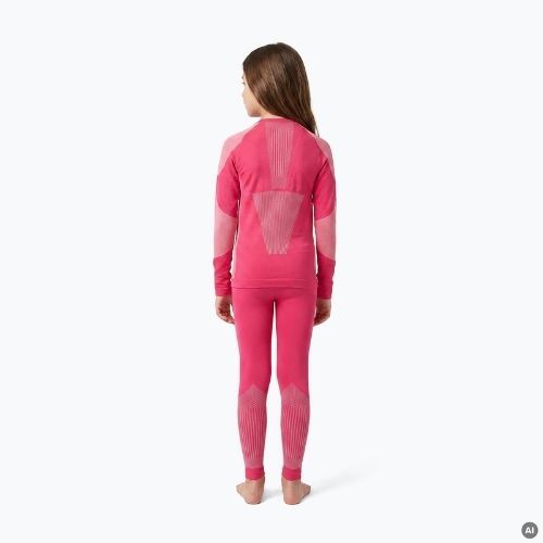 Completo di biancheria intima termica per bambini KADVA Frosty Jrg Set senza cuciture rosa