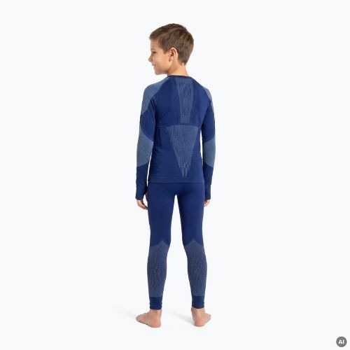 Completo di biancheria termica per bambini KADVA Frosty Jrb Set senza cuciture blu navy