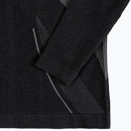 Completo di biancheria intima termica maschile KADVA Streif Set senza cuciture nero