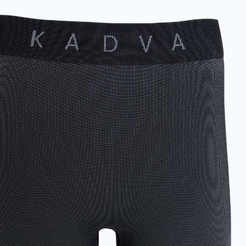 Completo di biancheria intima termica da donna KADVA Streif W Set senza cuciture nero