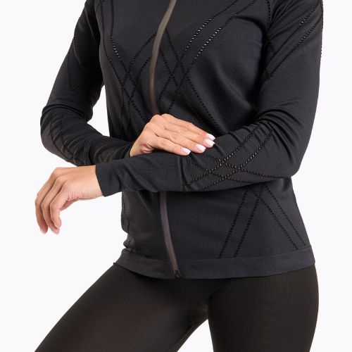 Felpa donna KADVA Heat W senza cuciture nera
