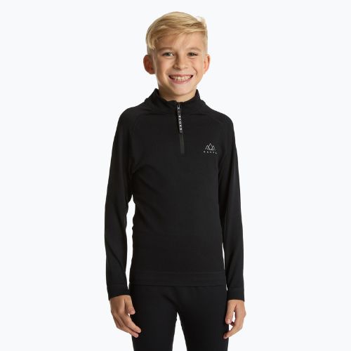 Completo di biancheria termica per bambini KADVA Tyros Set Jr senza cuciture nero