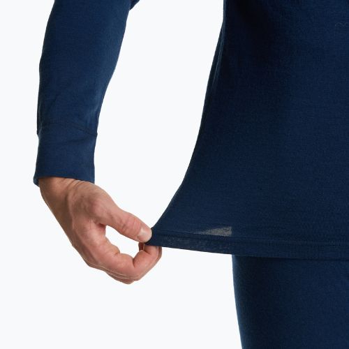 Set di biancheria intima termica da uomo WOOLCANO Merino SET0540 blu navy