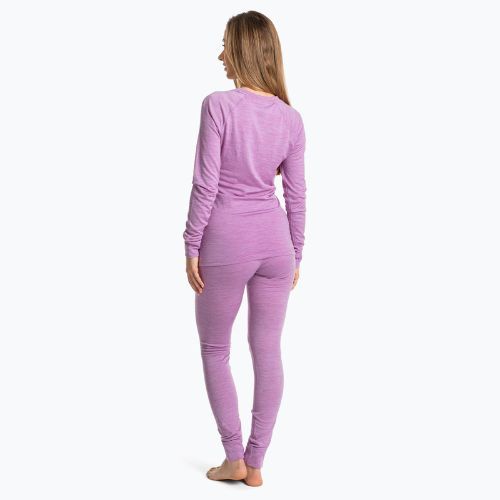 Set intimo termico donna WOOLCANO Merino SET0543 viola