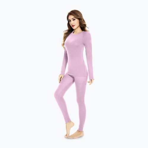 Set intimo termico donna WOOLCANO Merino SET0543 viola