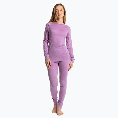 Set intimo termico donna WOOLCANO Merino SET0543 viola