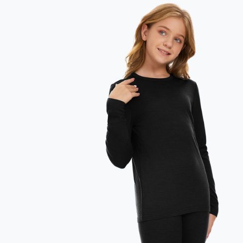 Set intimo termico per bambini SET0683 nero WOOLCANO Merino