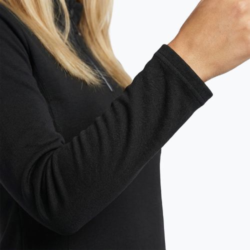 Felpa termica da donna WOOLCANO Merino TOP0545 nero