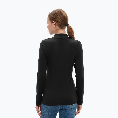 Felpa termica da donna WOOLCANO Merino TOP0545 nero