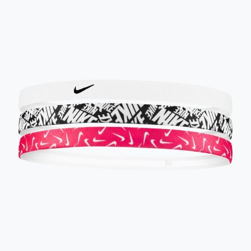 Fasce Nike stampate 3 pezzi bianco/rosa/ nero