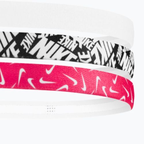 Fasce Nike stampate 3 pezzi bianco/rosa/ nero
