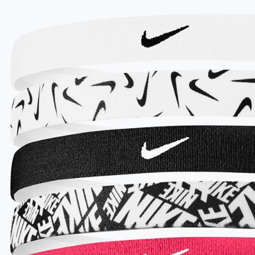 Fasce Nike stampate 6 pezzi bianco/rosa/ nero