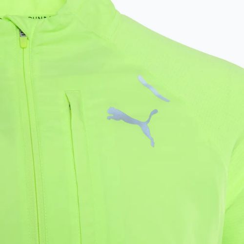 Giacca da corsa da donna PUMA Run Gridfleece mela frizzante