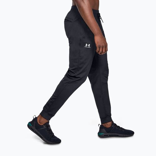 Pantaloni Under Armour Sportstyle Tricot Jogger nero/bianco da uomo