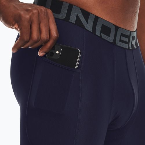Leggings da allenamento Under Armour HeatGear bianco/marino notte da uomo