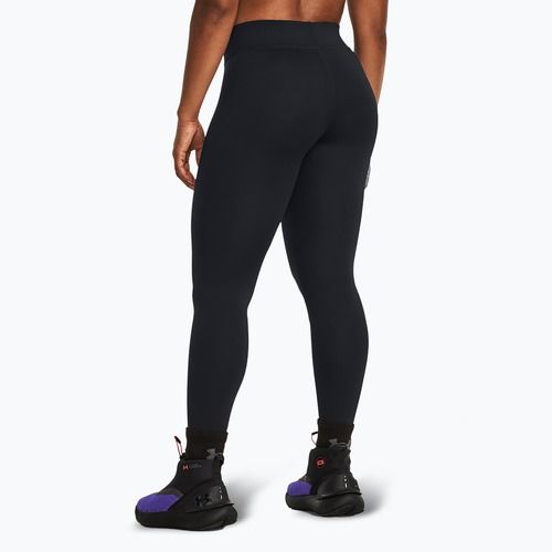 Leggings da allenamento Under Armour ColdGear Authentics da donna, nero/bianco